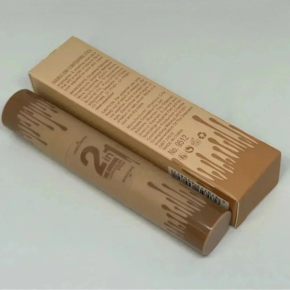 Hello Kiss 2-in-1 Concealer Contour Stick - Ivory & Dark Coffee